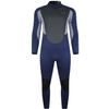 Typhoon Mens Storm 3 3/2mm Back Zip Wetsuit - Navy Grey Marl - Easy Stretch - Flatlock Seam Construction view 1