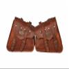 Genuine Vintage leather Brown Bicycle Leather Bag Bike Saddle Pouch Handlebar seat Rear Tool kit Pannier Vintage Retro Gift for men and women Set ojf 3 view 2
