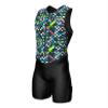 Sparx Men's Premium Triathlon Suit Padded, Quick-Dry, Compression Fit, Lightweight Tri Suit for Swim, Bike, Run Race & Training (3XL, ColoredCubes) view 1