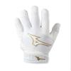 Mizuno Finch Women's Softball Padded Batting Glove, White-Gold, Large view 1
