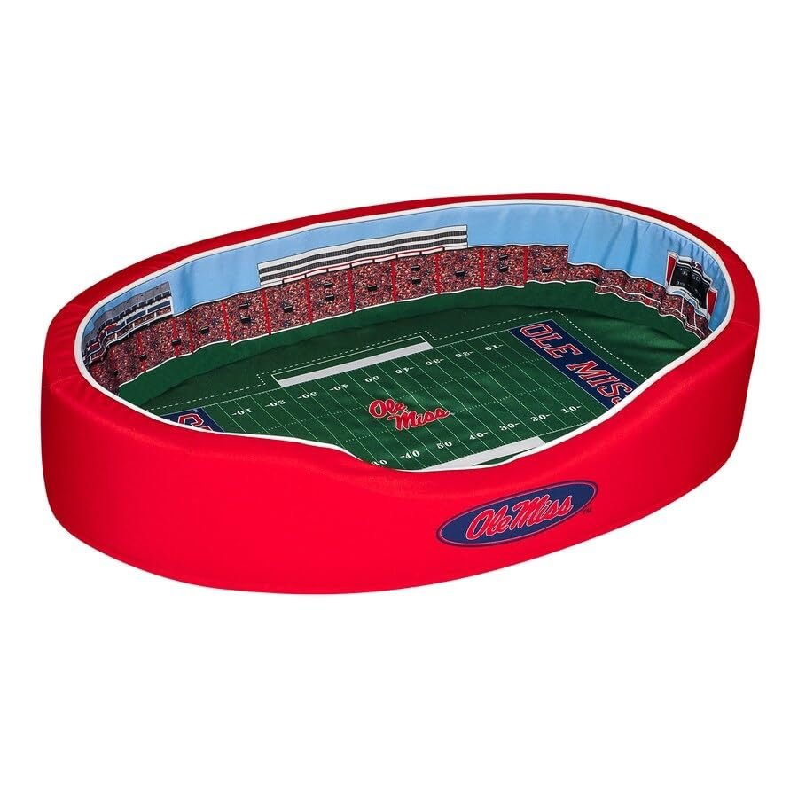 StadiumSpot Oval Dog Bed (Ole Miss, Medium)