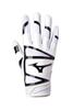 Mizuno F-257 Women's Softball Batting Glove, White-Black, Large view 1