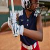 Mizuno F-257 Women's Softball Batting Glove, White-Iridescent, X-Large view 4