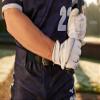 Mizuno B-303 Adult Baseball Batting Glove, White-Navy, X-Large view 4