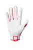 Mizuno B-303 Youth Baseball Batting Glove, White-Red, Small view 2