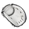 Mizuno GXS50PF4W MVP Prime Fastpitch Softball Catcher's Mitt 34", Mitt, Right Hand Throw, White-Grey view 2