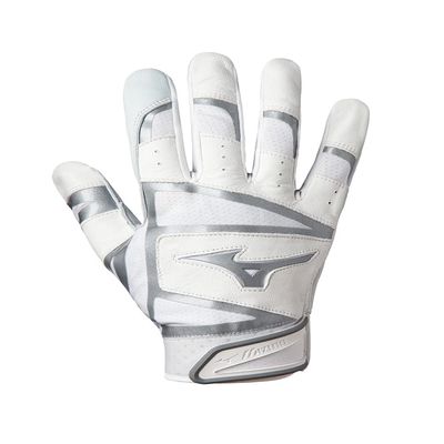 Mizuno B-303 Pro Adult Baseball Batting Glove, White, Small