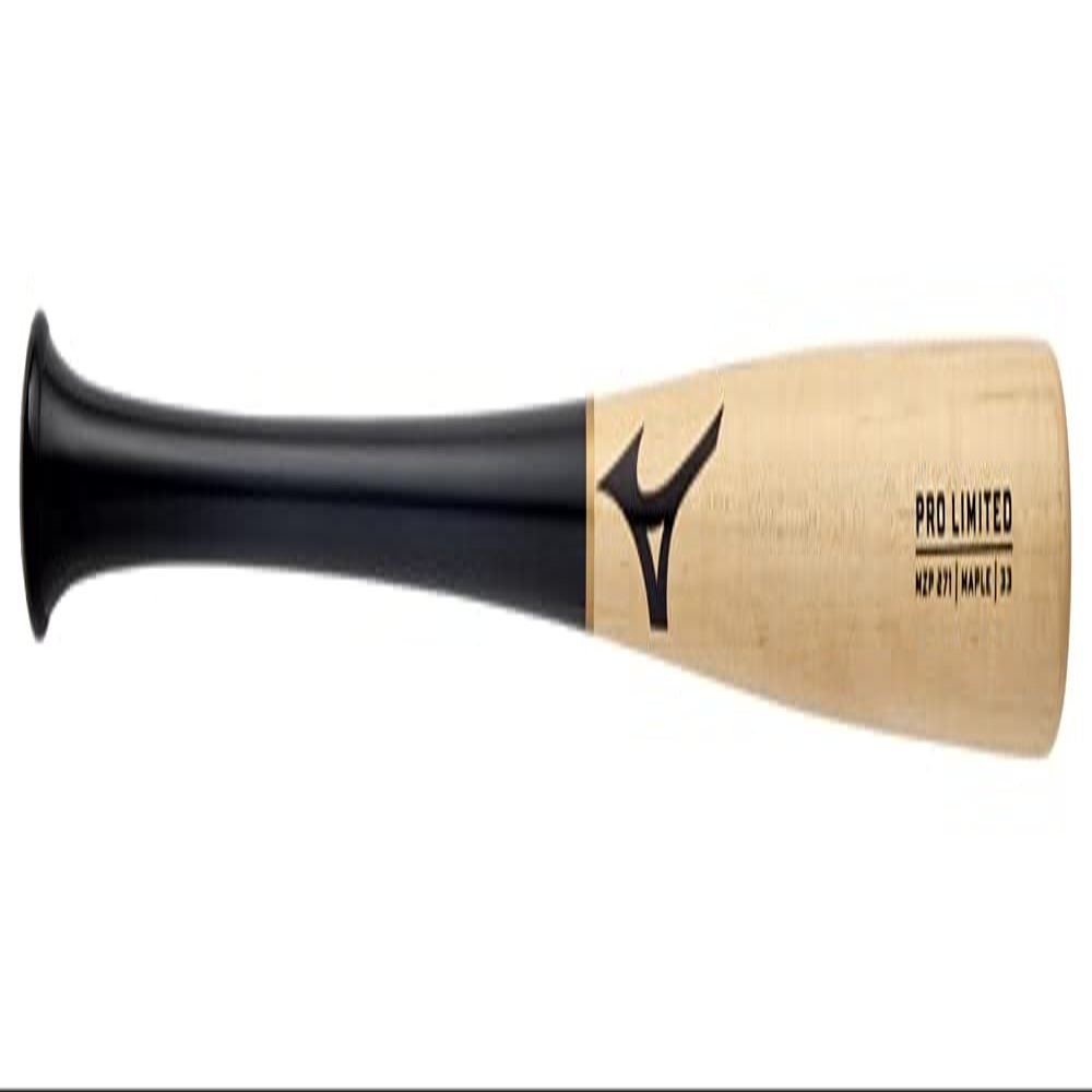 Mizuno MZP 271 Pro Limited Maple Wood Baseball Bat, Natural-Black, 34 inch