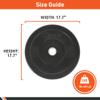 Body Sport Bumper Weight Plates for Training, 15 lb. (2-Pack) - Impact Absorbing Strength Discs with Stainless Steel Insert view 3