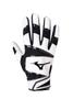 Mizuno B-303 Youth Baseball Batting Glove, White-Black, Large view 1