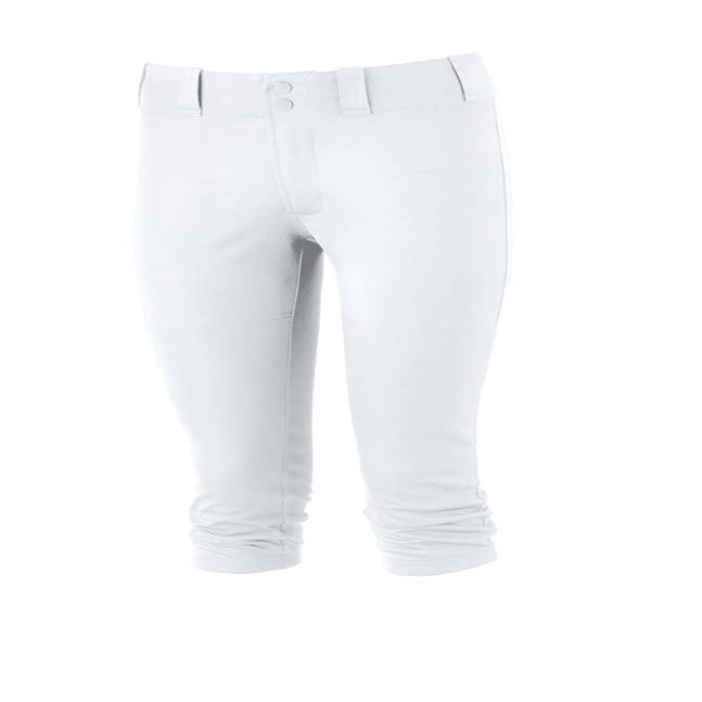 Mizuno Youth Girl's Prospect Softball Pant, White, Small