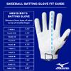 Mizuno MVP Youth Baseball Batting Glove, White-Gold, Small view 3