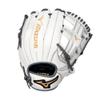 Mizuno GMVP1150PF4W MVP Prime Fastpitch Softball Glove 11.5", T Web, Right Hand Throw, White-Grey view 1