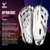 Mizuno GMVP1150PF4W MVP Prime Fastpitch Softball Glove 11.5", T Web, Right Hand Throw, White-Grey view 4