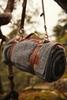 1844 Helko Werk Germany Waxed Canvas Bedroll & Swiss Army Blanket Bundle - Camping Bedroll with Leather Straps and Zipper - Waterproof Portable Bed (Blanket + Bedroll Field Tan) #F8761TB view 2