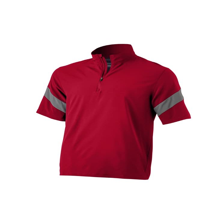 Mizuno Youth Short Sleeve Hitting Jacket, Red-Shade, X-Large
