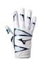 Mizuno F-257 Women's Softball Batting Glove, White-Iridescent, X-Small view 1