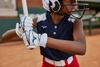 Mizuno F-257 Women's Softball Batting Glove, White-Iridescent, X-Small view 3