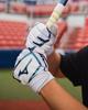 Mizuno F-257 Women's Softball Batting Glove, White-Iridescent, X-Small view 4