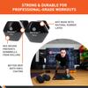 Body Sport Vinyl Coated Dumbbell Weight, 15 lb. (Pair) - Strength Training Equipment for Home Fitness & Gym Workouts (Gray) view 2