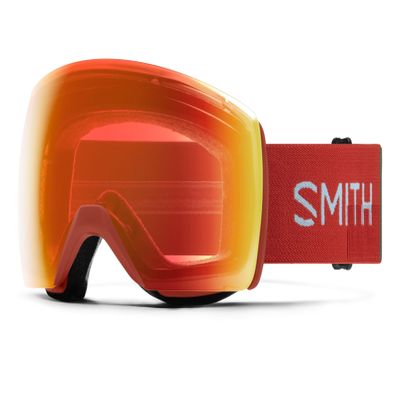 SMITH Optics Skyline XL Unisex Snow Goggle  Clay Red Landscape + ChromaPop Everyday Red Mirror