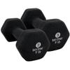 Body Sport Neoprene Dumbbell Weight, 9 lb. (2-Pack) - Latex-Free, Strength Training Equipment for Home Fitness & Gym Workouts (Black) view 1