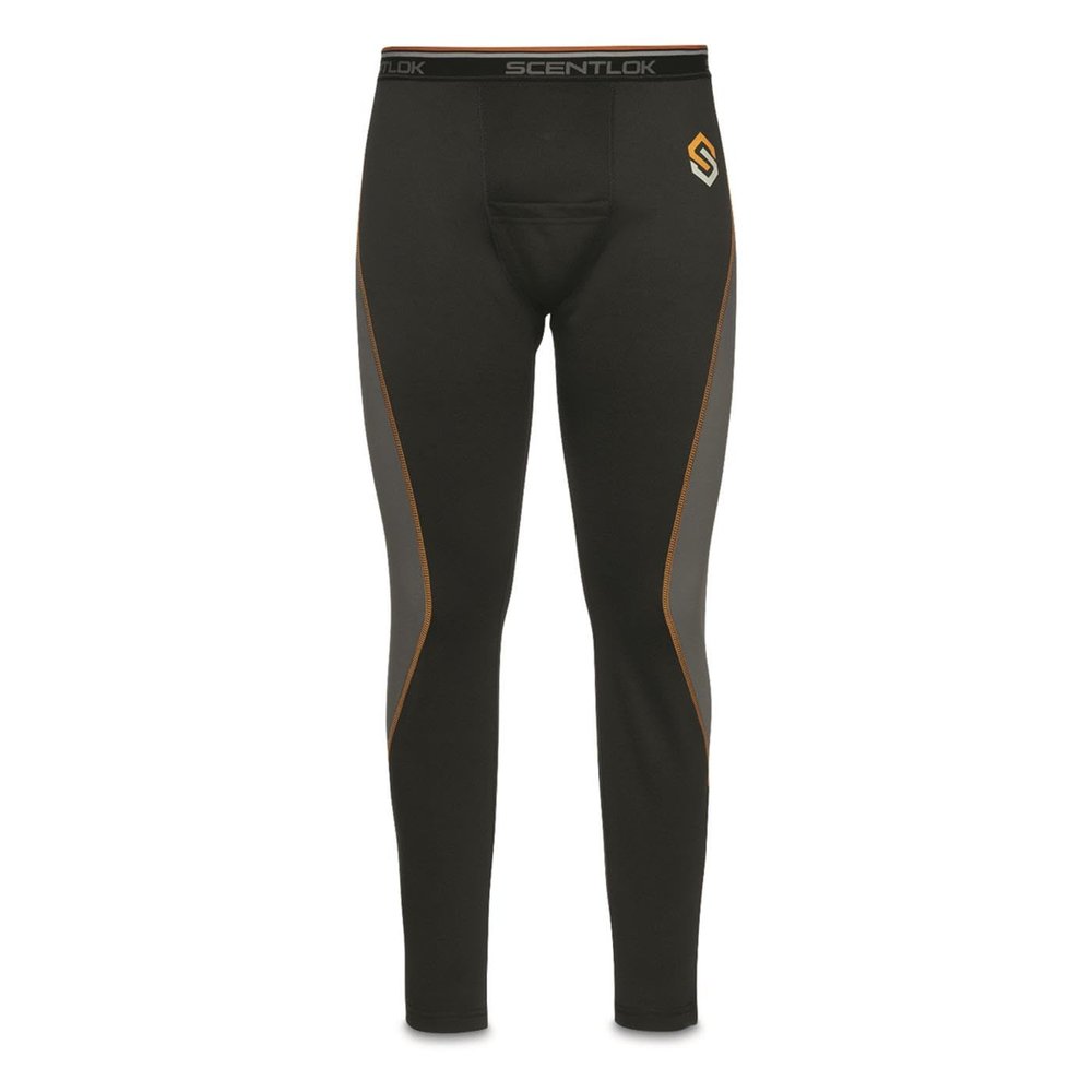 ScentLok ClimaFleece BaseSlayers Midweight Base-Layer Bottoms, Hunting Pants for Men and Women - Black (Large)