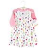 Hudson Baby Infant and Toddler Girl Cotton Dress and Cardigan Set Spring Tulips, 9-12 Months view 2
