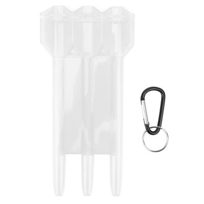 01 Dart Carrying Case, 3 Sleeve Dart Case Easy to Carry Transparent Durable for All Kinds of Darts for Outdoor(Transparent White)