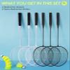 AboveGenius Badminton Rackets Set of 6 for Outdoor Backyard Games, Including 6 Rackets, 6 Nylon Badminton Shuttlecocks, Lightweight Badminton Racquets for Beginners view 2