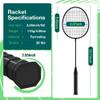 AboveGenius Badminton Rackets Set of 6 for Outdoor Backyard Games, Including 6 Rackets, 6 Nylon Badminton Shuttlecocks, Lightweight Badminton Racquets for Beginners view 4