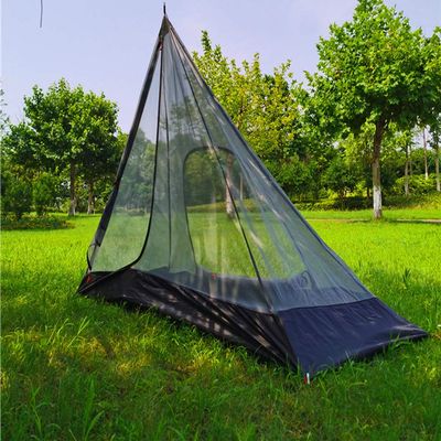 Genma0 2-4 Person Mesh Hot Teepee Tent with Fire Retardant Stove Jack for Flue Pipes