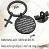 bobauna Bible Verse Keychain Psalm 91 No Harm Will Overtake You No Disaster Will Come Near Your Tent Religious Jewelry Christian Gift (protection Psalm 91:10-11 keychain black) view 2
