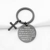 bobauna Bible Verse Keychain Psalm 91 No Harm Will Overtake You No Disaster Will Come Near Your Tent Religious Jewelry Christian Gift (protection Psalm 91:10-11 keychain black) view 3