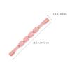 1pc Wheels Yoga Massage Roller for Muscle Relief Deep Tissue Massage Tool Ergonomic Handles for Relaxation and for Friends and Family Pink view 4