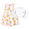 Hudson Baby baby girls Cotton and Cardigan Set Casual Dress, Citrus Orange, 4T US view 3