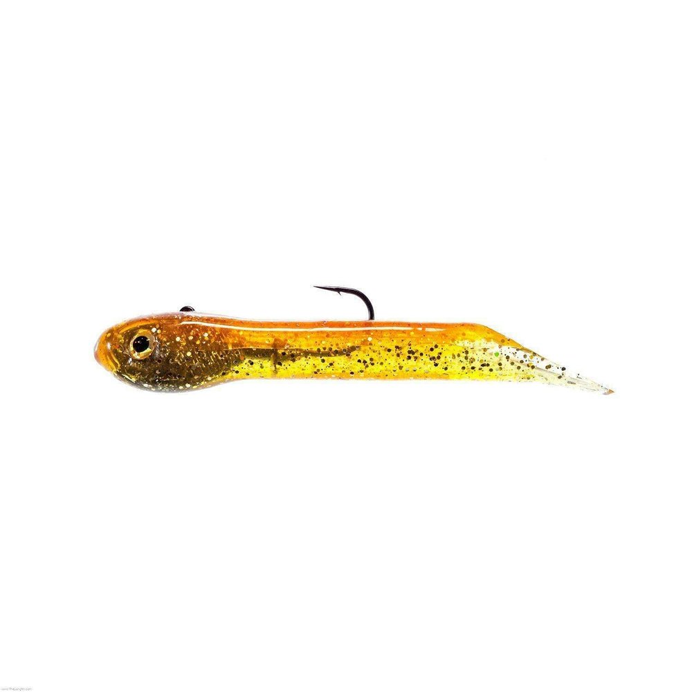Hook Up Baits Saltwater Tube Bait Jigs Large (Orange Gold, 3/8 oz)