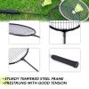 AboveGenius Badminton Rackets Set of 4 for Outdoor Backyard Games, Including 4 Rackets, 6 Nylon Badminton Shuttlecocks, Lightweight Badminton Racquets for Beginners view 3