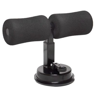 Sit Up Bar Portable Adjustable Sit-up Equipment Self-Suction Training Equipment (black)