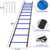 Pro Speed & Agility Training SetIncludes 12 Rung 20ft Adjustable Agility Ladder with Carrying Bag, 12 Disc Cones, 4 Steel Stakes, 1 Resistance Parachute, Use Equipment to Improve Footwork Any Sport view 3