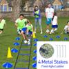 Pro Speed & Agility Training SetIncludes 12 Rung 20ft Adjustable Agility Ladder with Carrying Bag, 12 Disc Cones, 4 Steel Stakes, 1 Resistance Parachute, Use Equipment to Improve Footwork Any Sport view 4