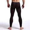 Hansber Men's Compression Yoga Pants Stretchy Spandex Dance Running Tights Workout Leggings Black X-Large view 4