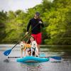 Karltion SUP Paddle - 3 Pieces Adjustable Aluminium SUP Paddle Alloy Shaft Paddle Board Paddles with Glass Fiber Blade for Surfing, Floating,Water Sport-Orange view 2