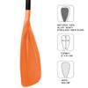 Karltion SUP Paddle - 3 Pieces Adjustable Aluminium SUP Paddle Alloy Shaft Paddle Board Paddles with Glass Fiber Blade for Surfing, Floating,Water Sport-Orange view 4