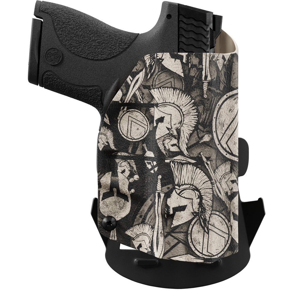 We The People Holsters - Tan Spartan Camo - Left Hand - OWB Holster Compatible with Glock 19/19X/MOS / 23/32 / 44/45 w/Streamlight TLR-7/7A Light RDS