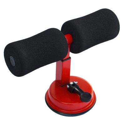 Sit Up Bar Portable Adjustable Sit-up Equipment Self-Suction Training Equipment (red)