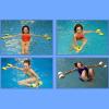 junshi11 Set of 2 Water Aerobics Swimming Pool Dumbbells for Exercise, HighDensity EVAFoam Dumbbell Fitness Set, for Aquatic Therapy, Pool Fitness, Water Exercise Blue view 4