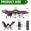 NAIZEA Folding Camping Cots for Adults, Portable Cot with Mattress Heavy Duty Outdoor Bed with Carry Bag 1200d Oxford Cloth Sleeping Cots for Camping Office Nap Home Guest Beach Travel view 4