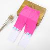 Aislor Girls Cotton Capri Leggings Kids Summer Footless Tights Cropped Leggings School Dance Yoga Pants with Lace Bow Rose Red 7-8 Years view 3