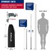 KOMCLUB Telescoping Tent Poles Tarp Poles Adjustable Stainless Steel Camping Tarp Pole for Outdoor Canopy Awning Rain Shelter-94.5 in Set of 2 view 2